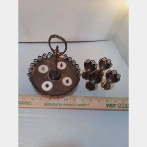 Silver 4 Egg Holder With Handle 5 Piece